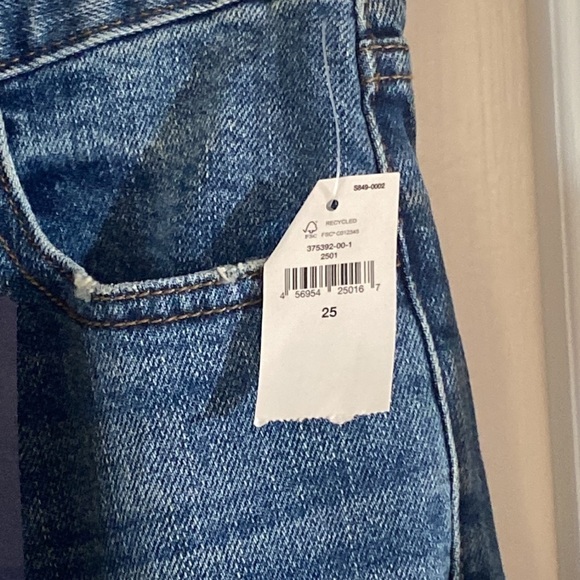 NWT Women’s Gap Stretch Best Girlfriend Washwell Jeans Indigo Color Size 25 - Picture 5 of 13